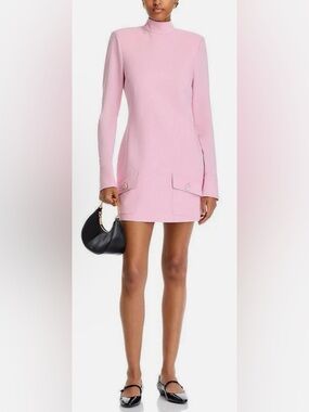 Cinq à Sept Womens Ida Mock Neck Dress in Venus Pink Size 0 NWT